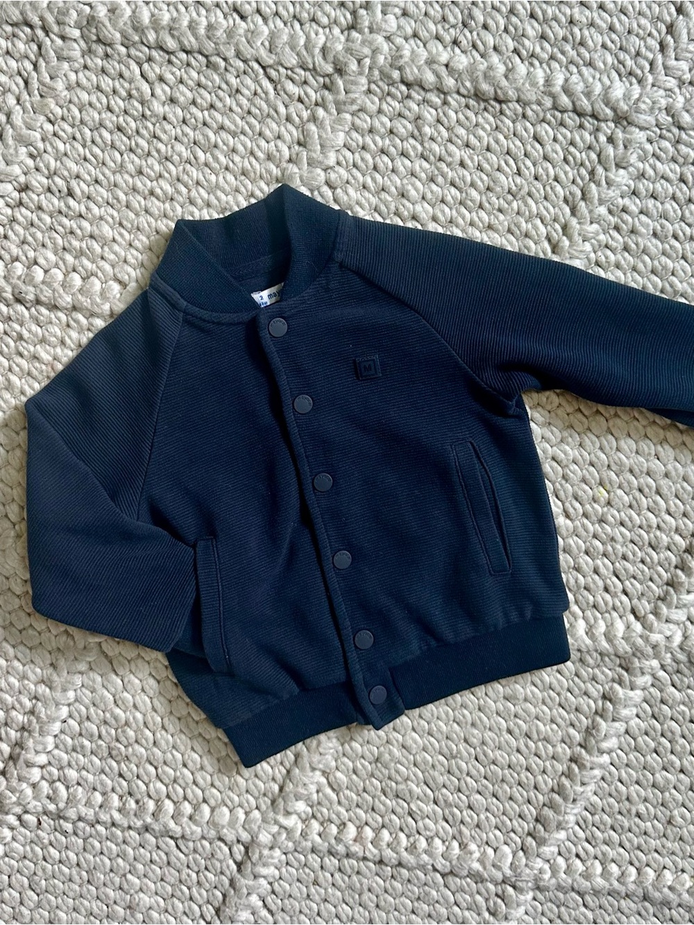 Mayoral Navy Snap-Front Collar Jacket